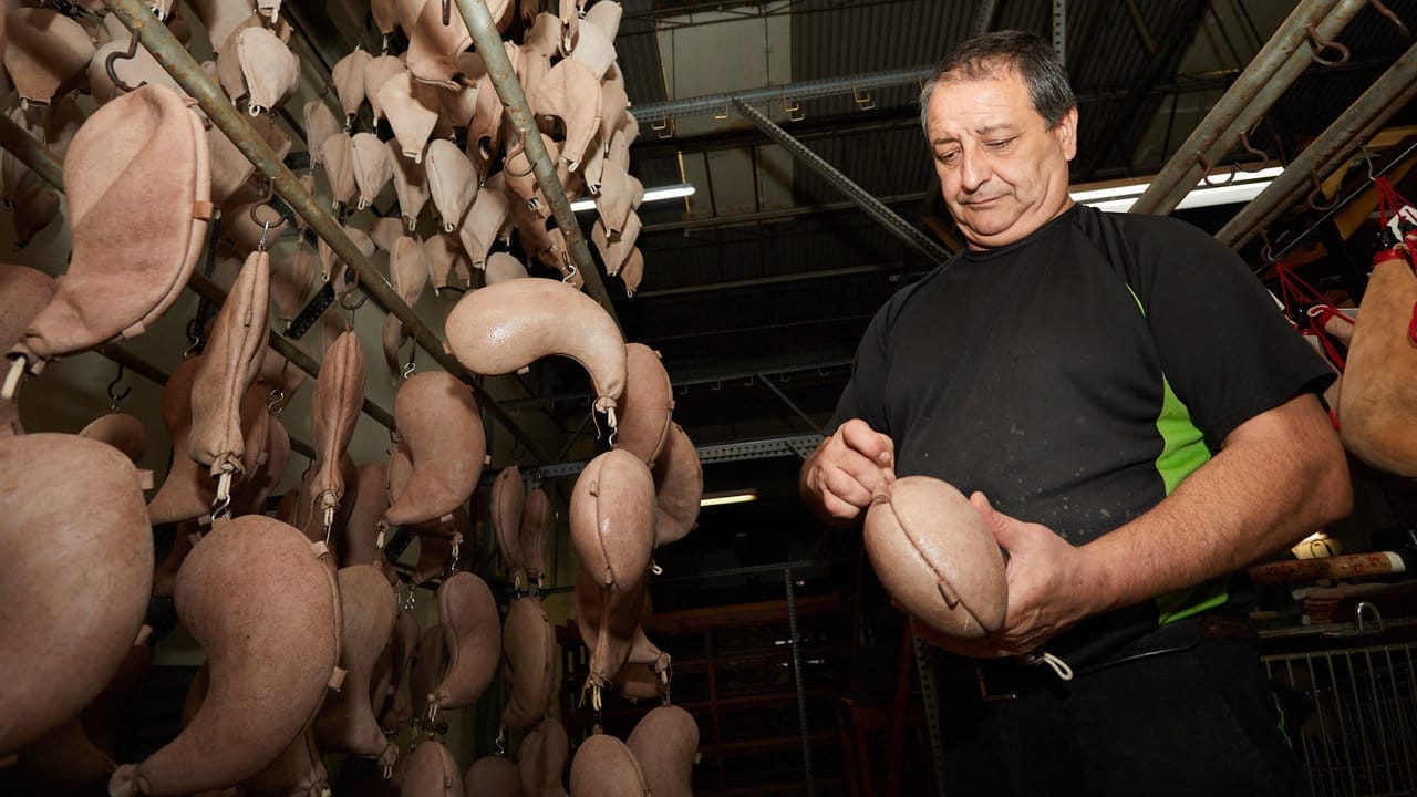 Secadero de botas de vino